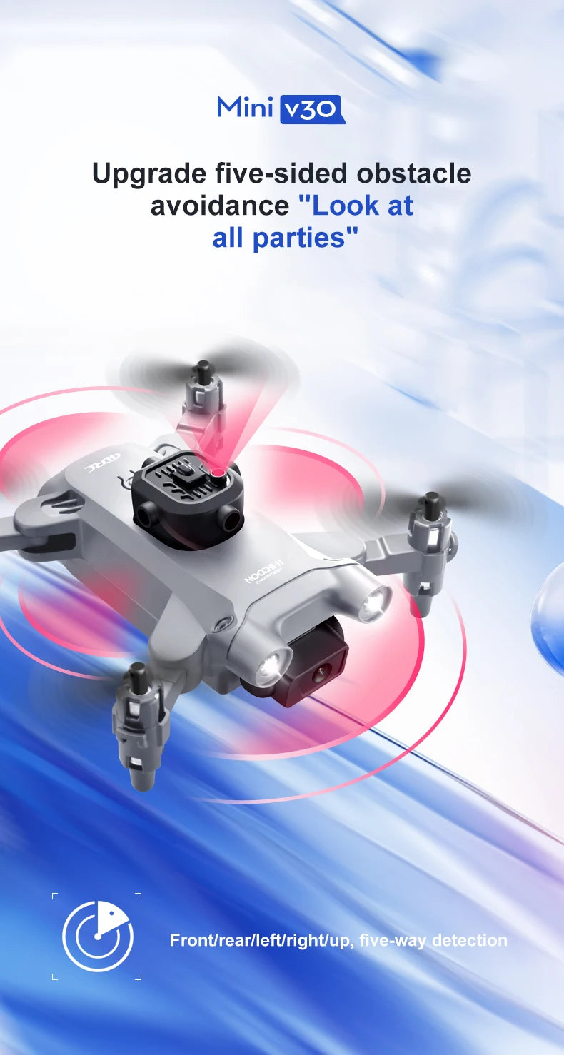 4DRC New V30 Mini Drone with Camera HD 4K 1080P FPV RC Drones Profesional Five-sided Obstacle Avoidance Helicopter Dron Toy Gift