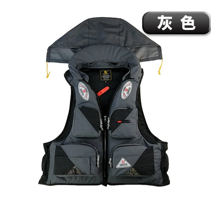 Outdoor Wading Sports Vest Adult Sea Fishing Life Jacket Sea Fishing Wading Multi-pocket Removable Quick-dry Fishing Life Jacket