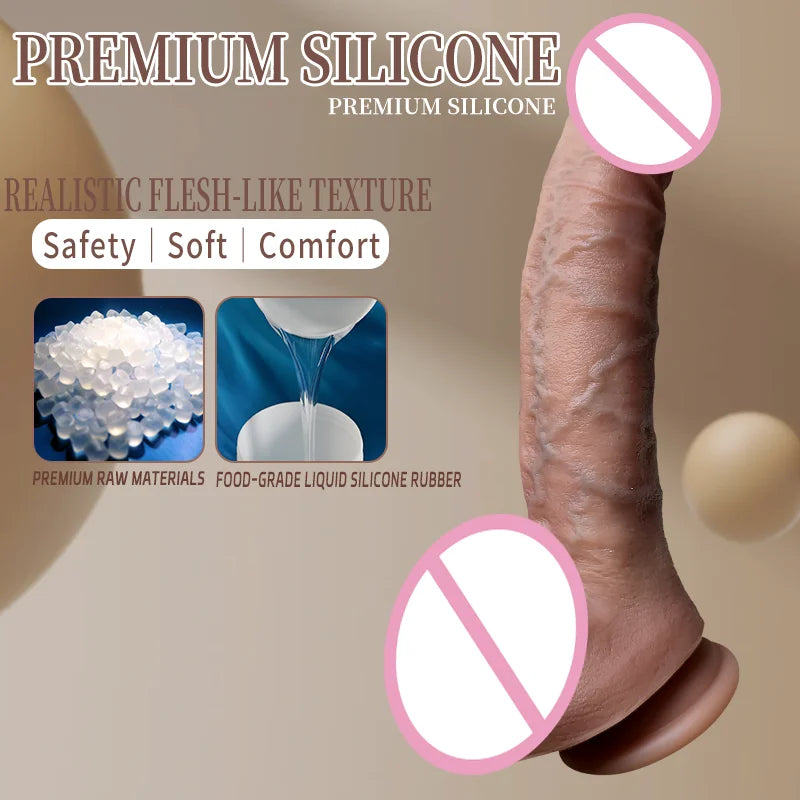 Dildo, Realistic Large-Size Dildo with Suction Cup Female Masturbator Sex Toy Suitable for Women and Couples