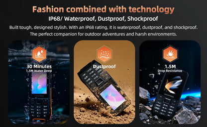 HAMTOD H6 Rugged Phone 2.83 inch Screen 3GB ROM 32GB RAM 3000mAh Battery 5MP Rear Camera 4G Android 11 Support VoLTE Cellphone