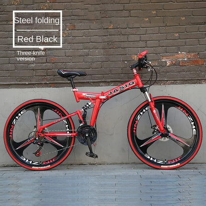 Mountain Bikes Adult Bikes Men's And Women's Variable Speed Bikes Dual Shock Absorbing Folding Mountain Bikes Student Bikes