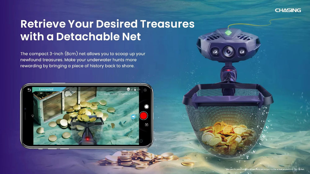 CHASING Dory Explore Underwater Exploration Treasure Hunting Drone Depth 14.5m 1080p HD with Metal Detector Underwater Drone ROV