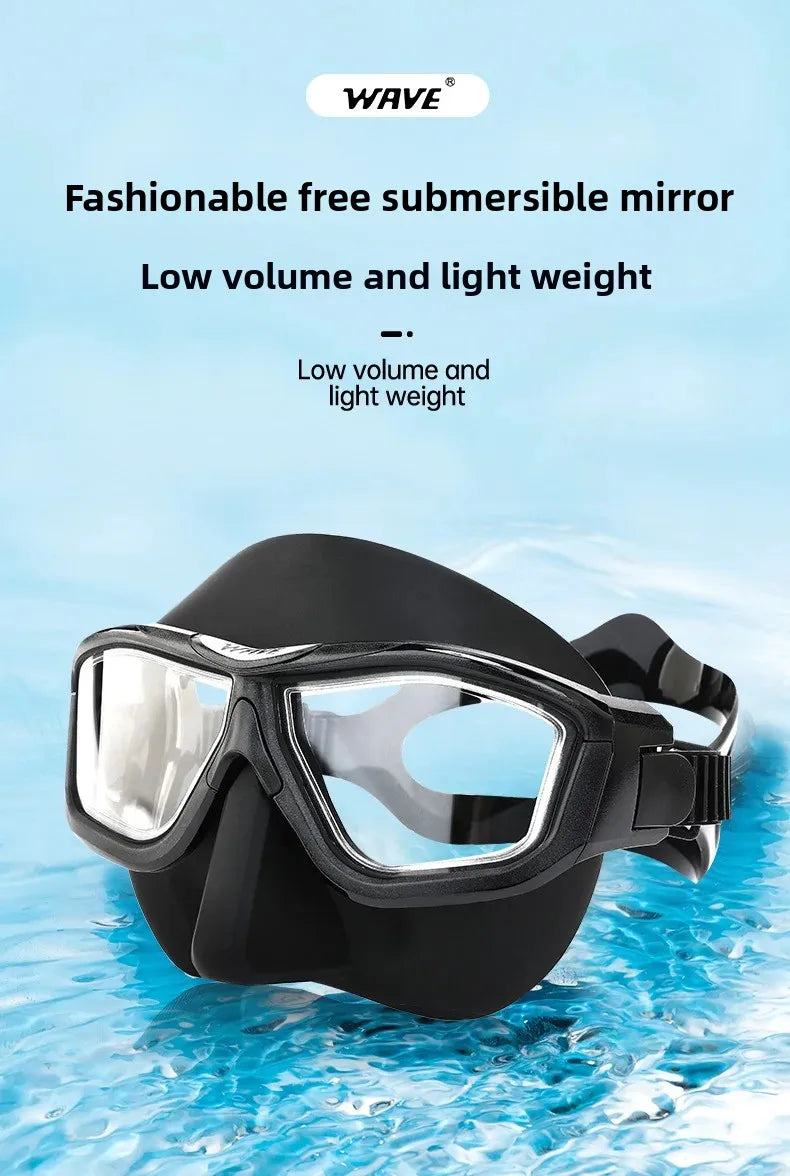 Professional Anti-fog HD Large Frame Diving Goggles Full Face Snorkeling Mask Freediving Scuba Equipment