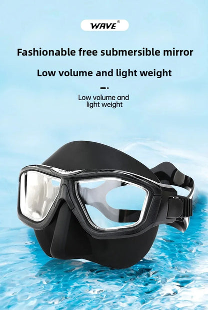 Professional Anti-fog HD Large Frame Diving Goggles Full Face Snorkeling Mask Freediving Scuba Equipment