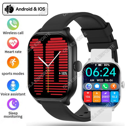 Sports Smart Watch Fitness Clock Health Monitor Waterproof Smartwatch Wireless Bluetooth Call Watches Men Women Smartwatch 2025