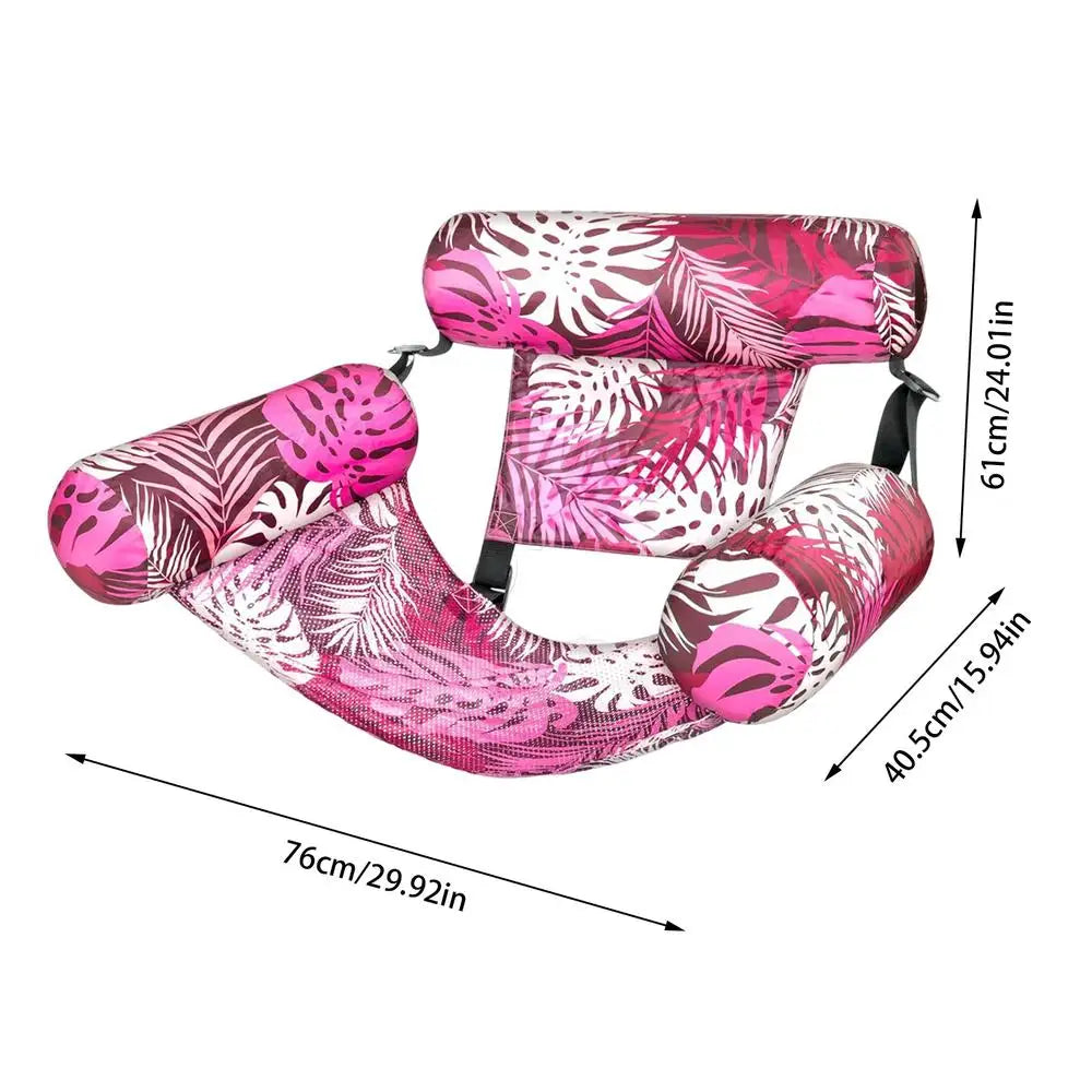 Floating Water Hammock Inflatable Pool Floats Relaxing Pool Float Multi-Purpose Outdoor Fun for Party Vacation Pool Lake River