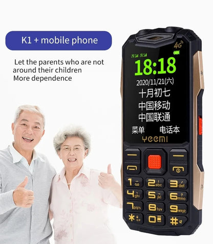 New Yeemi K1+ Mobile Phone 2.4inches GSM 2G Big Button Mp3/Mp4 Loud Voice Dual SIM Cards 4G Original Cellphone for Elderly