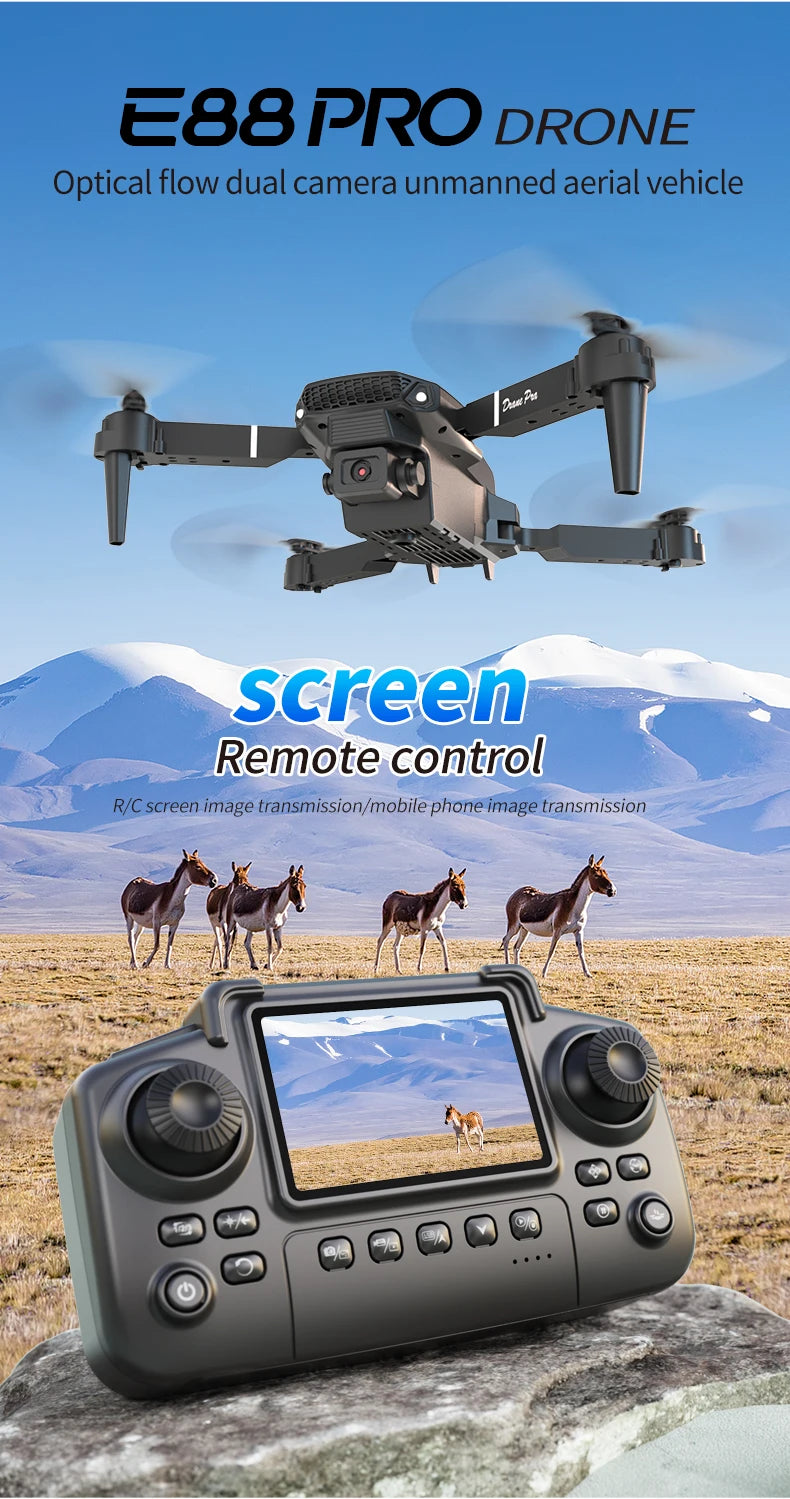 Drone 4k Professional Dron Remote Control Camera Model Airplane Multi-rotor Aircraft Quadcopter Drone UAV Wide-View