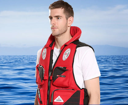 Outdoor Wading Sports Vest Adult Sea Fishing Life Jacket Sea Fishing Wading Multi-pocket Removable Quick-dry Fishing Life Jacket