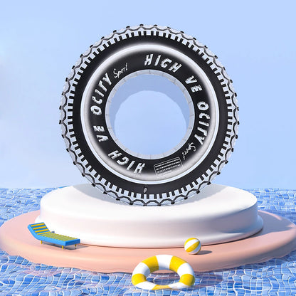 Inflatable Swimming Ring Tire Pattern Pool Floats Summer Swim Tube Air Mattress Baby Pool Floating Ring Water Play Entertainment