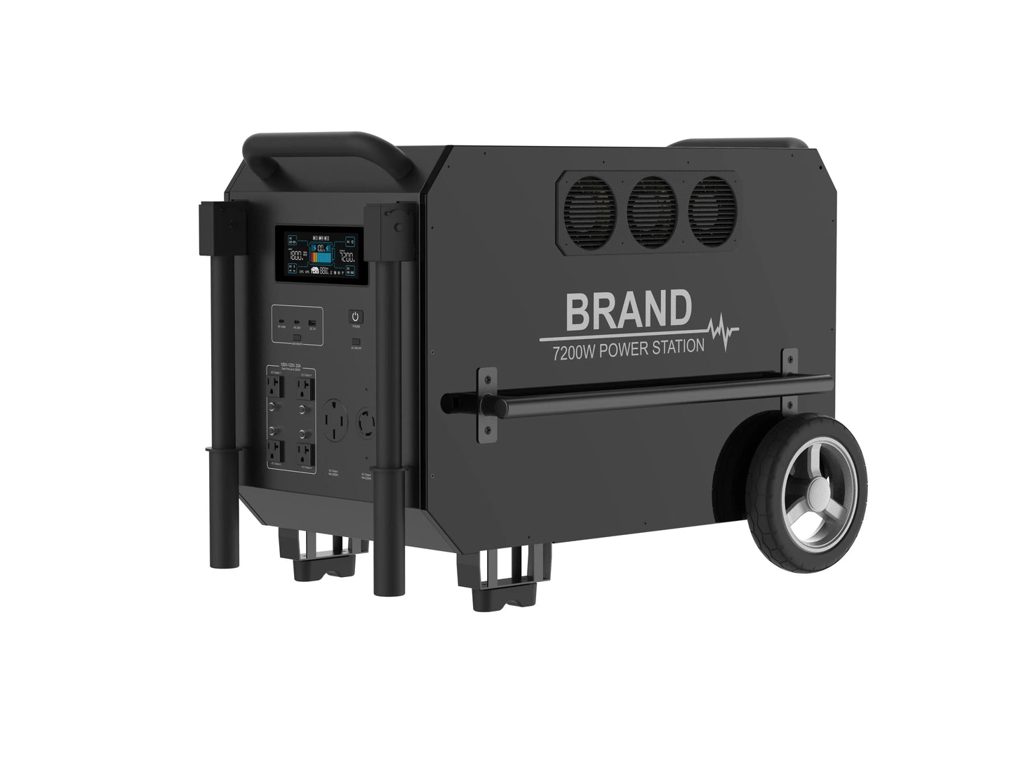 Solar Generator Power Station Shell Model Continuous Output 7200W  Capacity 9792Wh Battery Portable Eco-Friendly Energy Solution