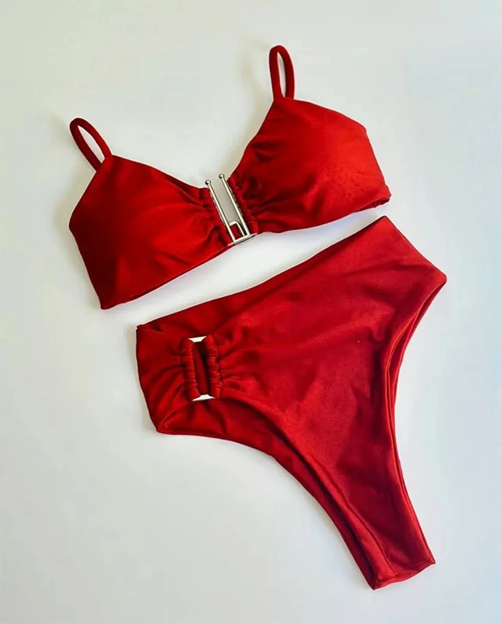Bandeau Bikini Push Up Women Swimsuits 2024 Sexy Female Swimwear Brazilian Bikini Set Thong Biquini Swim Suits Solid Beachwear