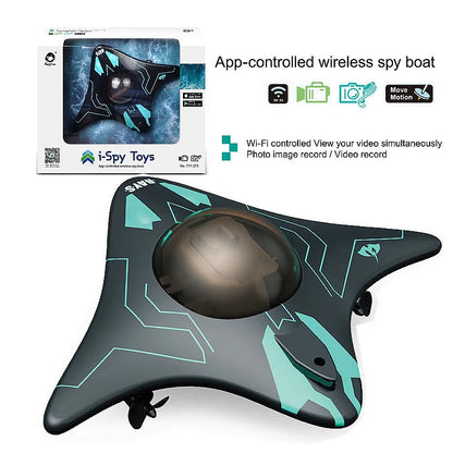 6CH RC Boat with Submersible Underwater Camera Remote Control Wifi FPV Remote Control Boats Radio Control Toy for Boys Kid Gifts