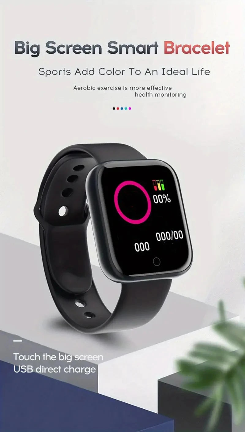Smart Watch For Men Women Sport Mode Music Control Calorie Distance Fitness Smart Band Message Remind Smart Bracelet Android IOS