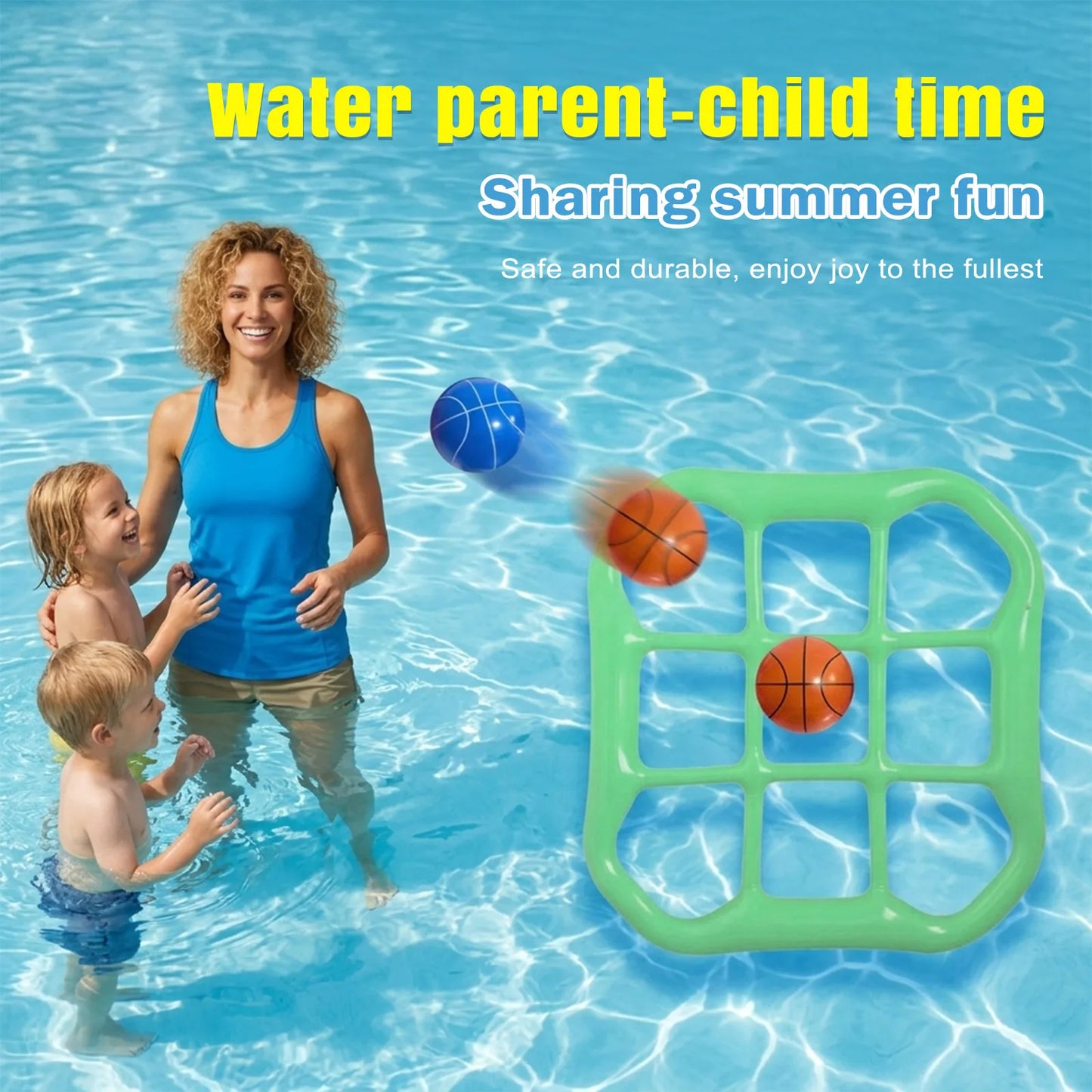 2026 Trending Outdoor Inflatable Water -Tac-Toe Toss Toy For Multiple People, Pool Interactive Nine- Ring Inflatable Float