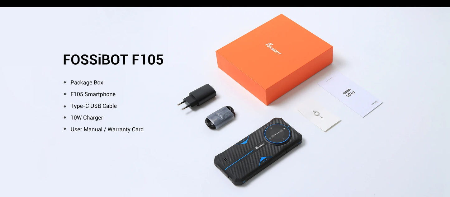[World Premeire]FOSSiBOT F105 Rugged Smartphone Android 14 OS 10300mAh 12+64GB Mobile Phone 20 MP Camera 6.745" HD+ IPS Phone