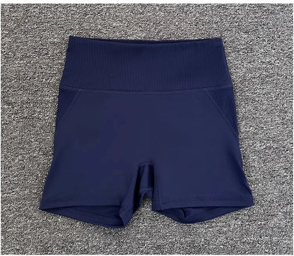 High-Waist Yoga Pants Women's Fitness Running Shorts Breathable Quick-Dry Elastic Spring Summer Training Three minutes of pants