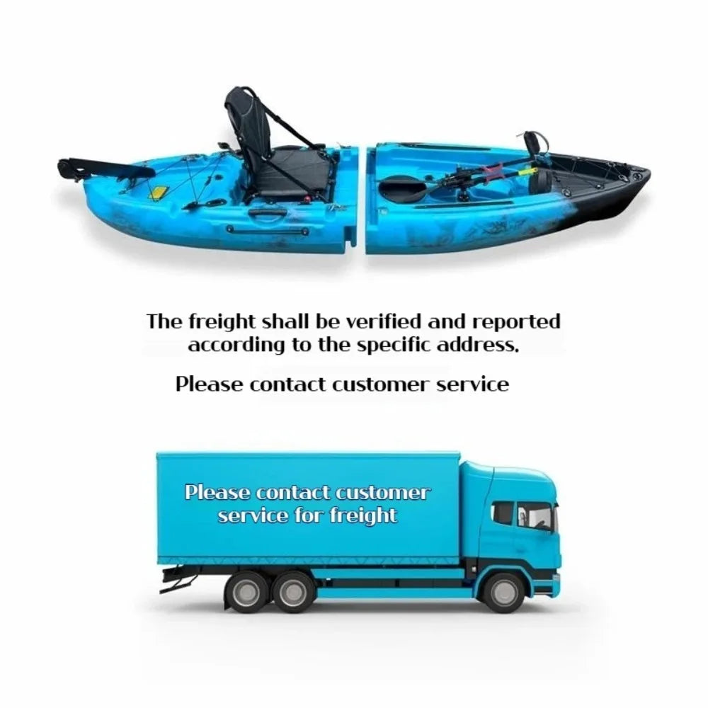 2025 Portable LLDPE Kayak With Split Hard Shell Electric Pedal-Driven Canoe For Solo Tandem Lake Sea Adventures Modular Assembly