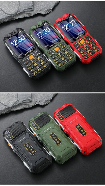 Q8 GSM 2G Rugged Mobile Phone Big Battery Double Flashlight 2.4inch HD Screen Dual Sim Large Button Cheap Cellphone For Elderly