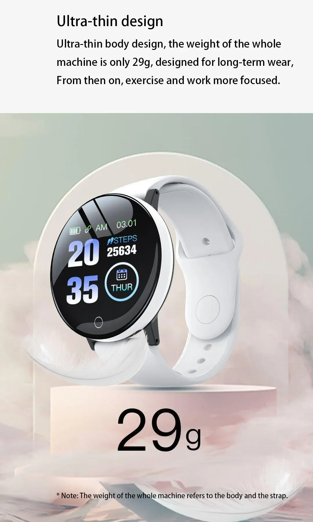 Round Digital Smart Sport Watch for Men and Women, LED, Electronic, Bluetooth, Wrist Watch for Kids, Hours, Dropshipping