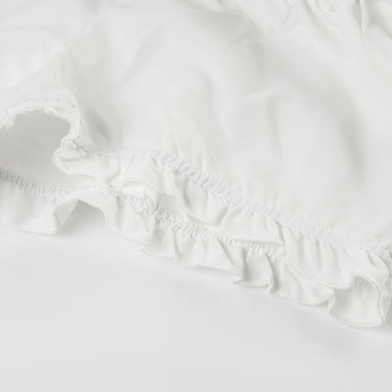 Sexy Low Waist White Mini Skirt Women Fashion with Belt Kawaii Preppy Short Skirts Y2K Korean Streetwear Pleated A Line Skirts