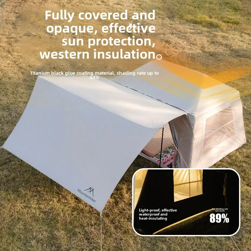 MOUNTAINHIKER Outdoor Camping 4-5 Person Waterproof Family Awning Beach Tent Quick Open Fishing Tent Picnic Park Anti-UV Shade