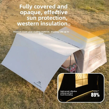 MOUNTAINHIKER Outdoor Camping 4-5 Person Waterproof Family Awning Beach Tent Quick Open Fishing Tent Picnic Park Anti-UV Shade