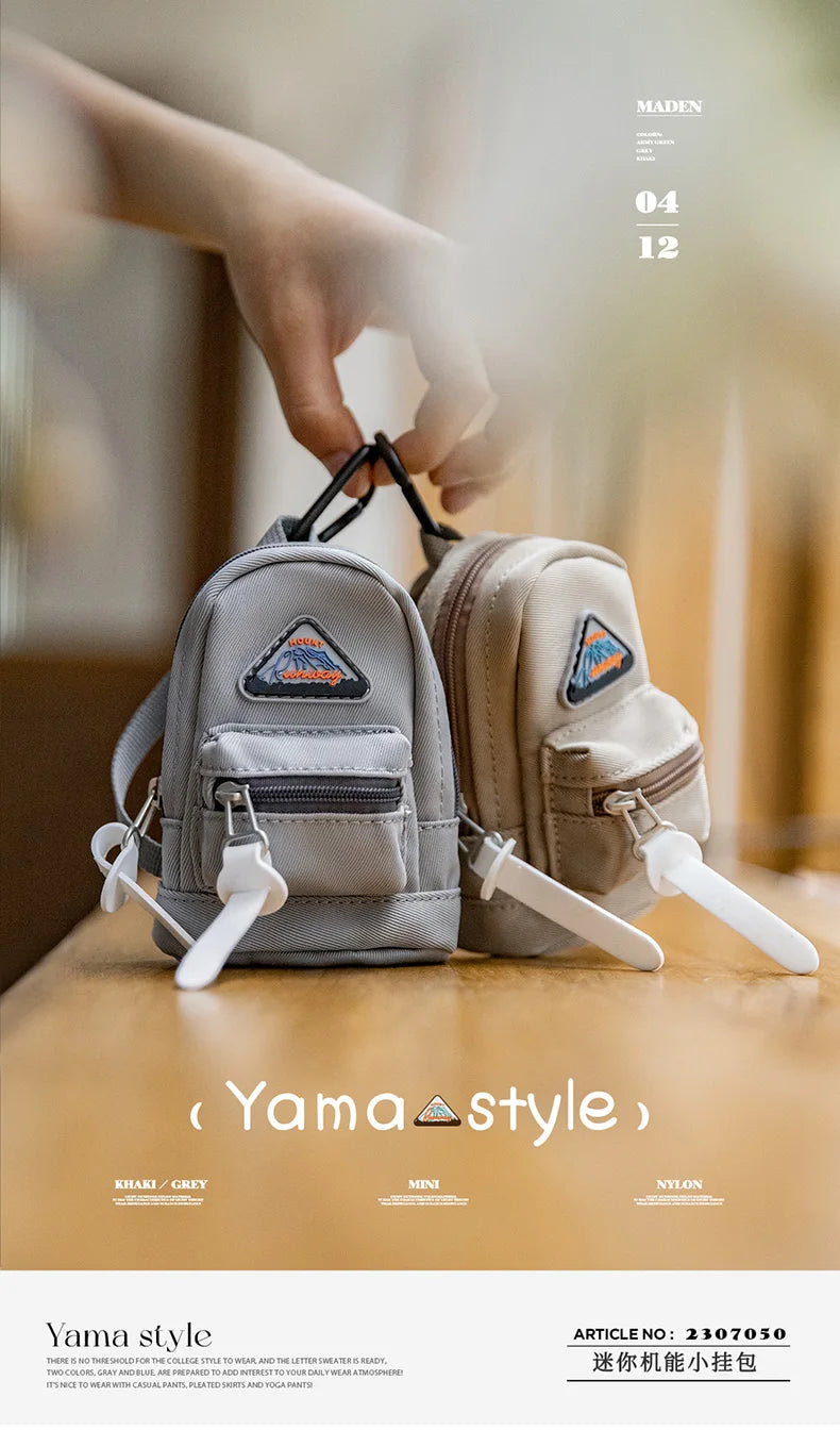 Maden-Women's Mountain Mini Functional Hanging Bag, Outdoor Crossbody Shoulder Bag, Small Waistpack, Key Earphone Card Bag