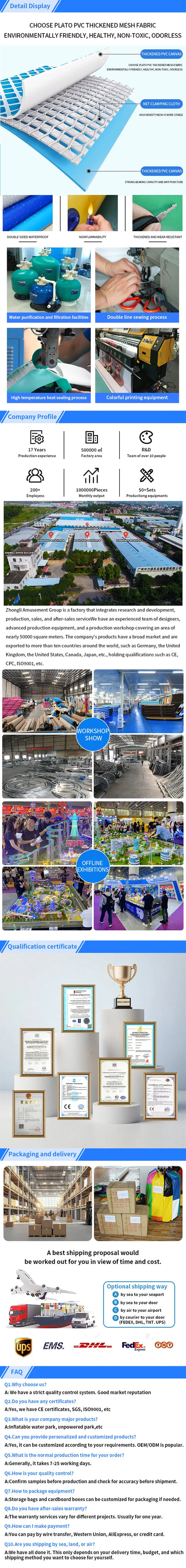 Customizable Cartoon Inflatable Water Park Large Children's Water Castle Inflatable Outdoor Swimming Pool