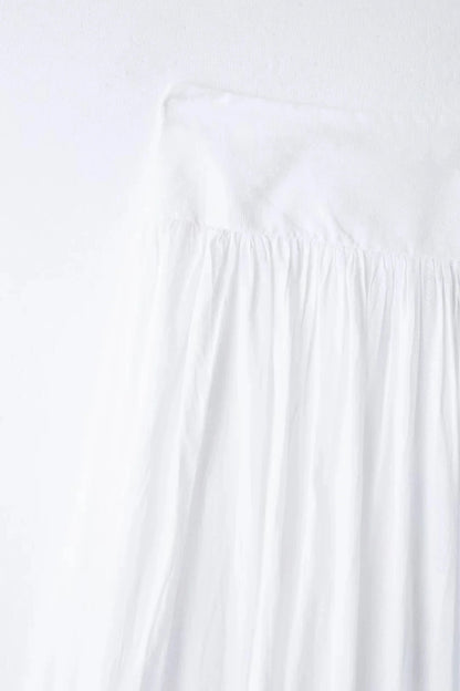 HH Blue Floral Embroidery Skirt For Women Fashion Casual Loose Elastic Waist Skirt Pleated Woman High Waist Midi Skirts