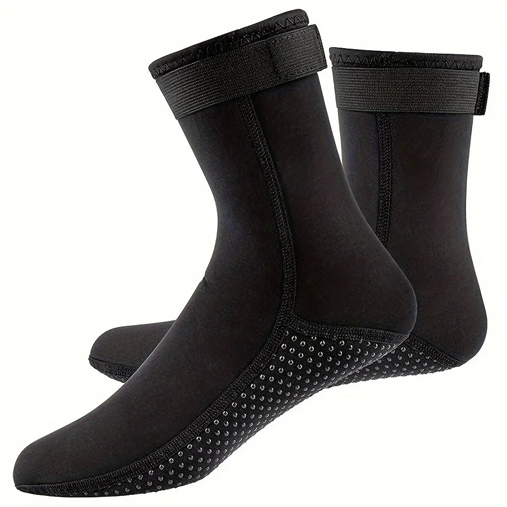 3mm Neoprene Socks Wetsuit Shoes Non Slip Surf Swim Fins Socks Warm Beach Boots for Snorkeling Diving Water Sports
