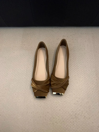 Shoes Woman 2026 Low Heels Female Footwear Autumn Square Toe Casual Sneaker New Summer Comfortable Dress Fall Lace-Up Flat Rome