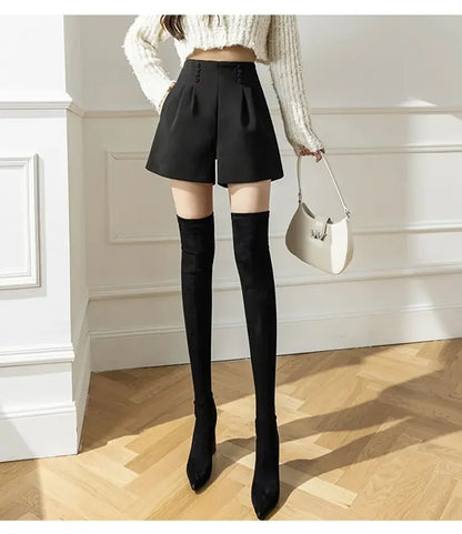 Design-sensing Suits and Shorts Women Slim and High-waisted A-line Boot Pants Versatile Casual Pants