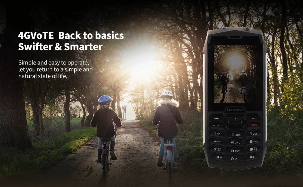 HAMTOD H3 Rugged Phone 2.8 inch HD Screen Quad-core 2000mAh Battery 0.3MP Camera 4G VoLTE