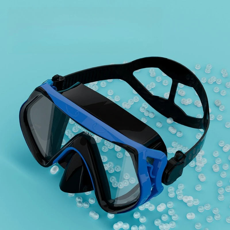 Diving Mask Snorkeling Full Dry Breathing Tube Set, Large Frame Swimming Goggles, Liquid Silicone Diving Mask