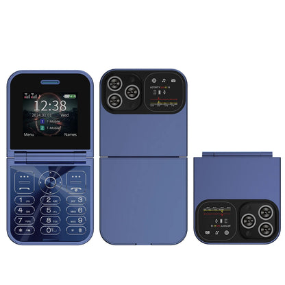 SERVO F15 Mini Small Flip Mobile Phone 2 SIM Standby Speed Dial Magic Voice Flashlight Call Recording 2G GSM Cute Fold Cellphone