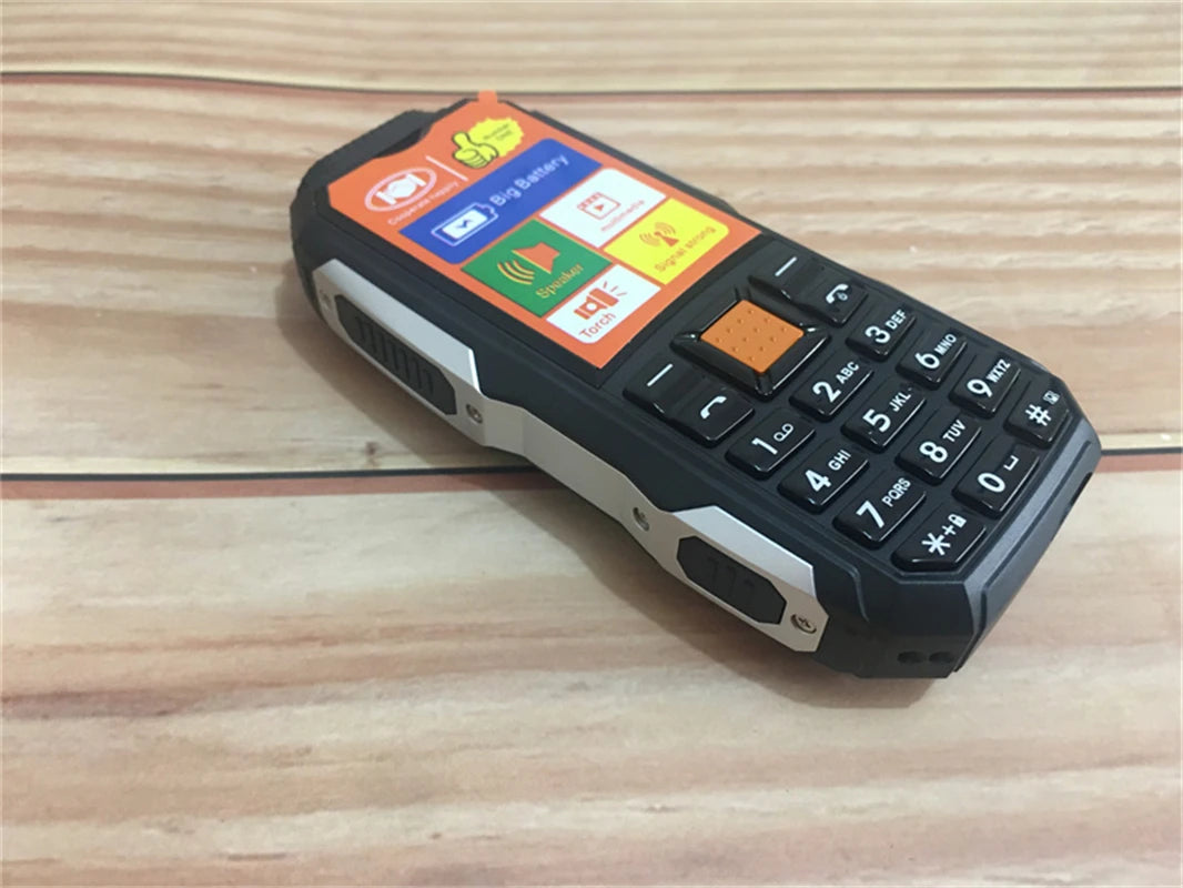 Mini Rugged Mobile Phone, 1.8", Push Button,Dual Sim, BT,Dual Flashlight, MP3,Wireless FM,BigHorn Dustproof Shockproof CellPhone