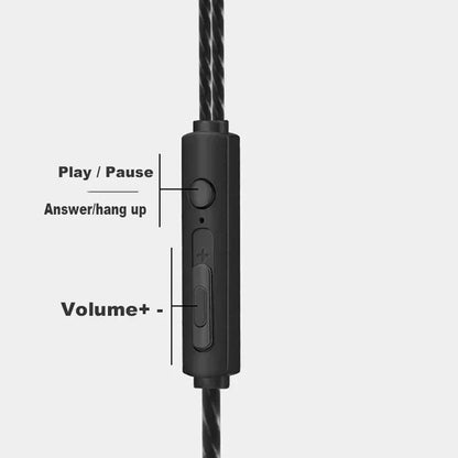 Universal 3.5mm Wired Earphones In Ear Headset HIFI Heavy Bass Earbuds Sports Headset 3D Stereo Music Headphone With Microphone
