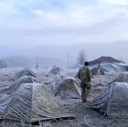 Outdoor Single Camping Tent Ultra light Hiking Tent, Double-layer Marching Camouflage Rainproof Tent trekking Shelter Tent