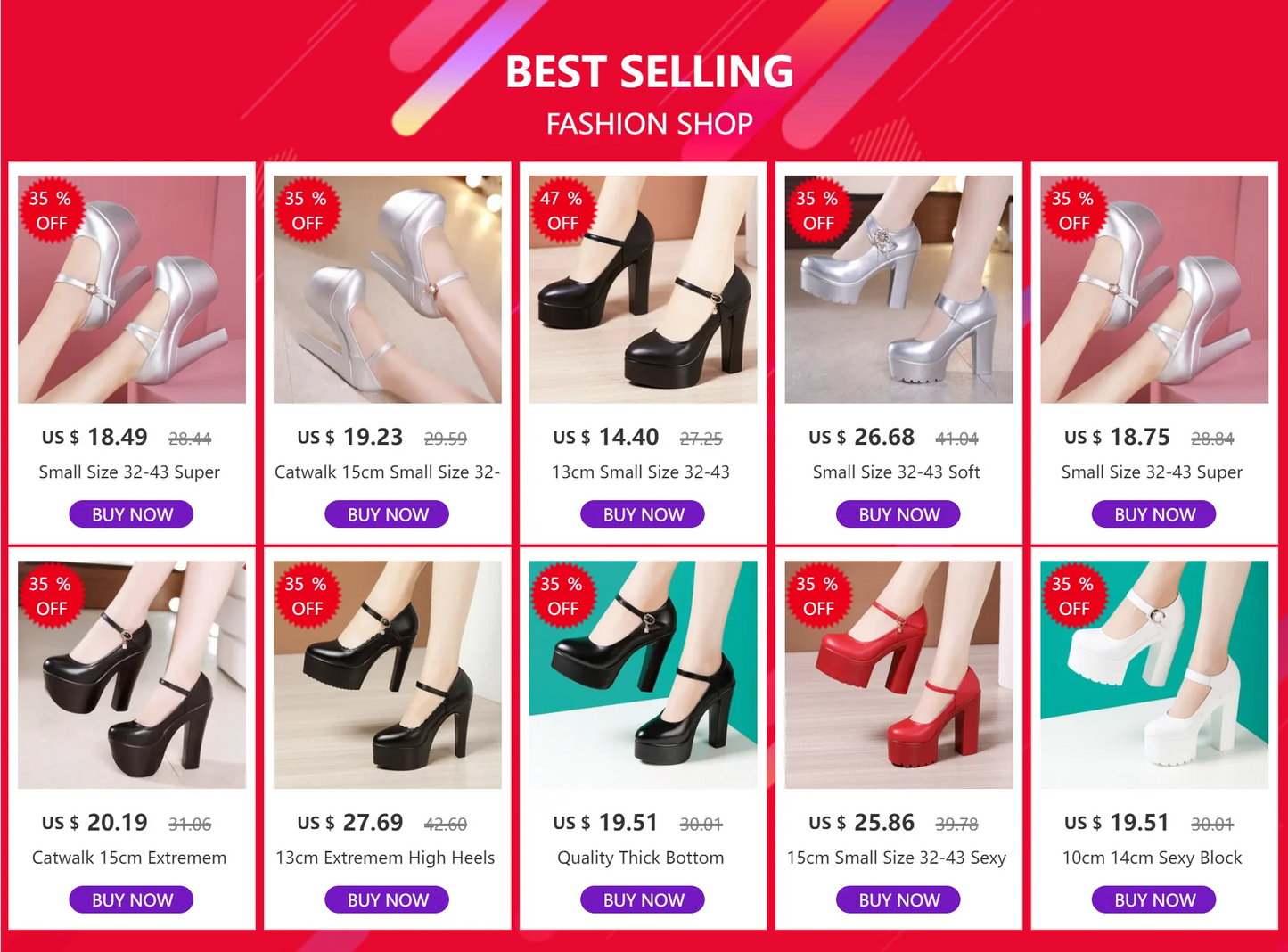 15cm Small Size 32-43 Sexy Extreme Block High Heels Shoes for Dress Model Party Wedding 2025 Shallow Thick Bottom Platform Pumps