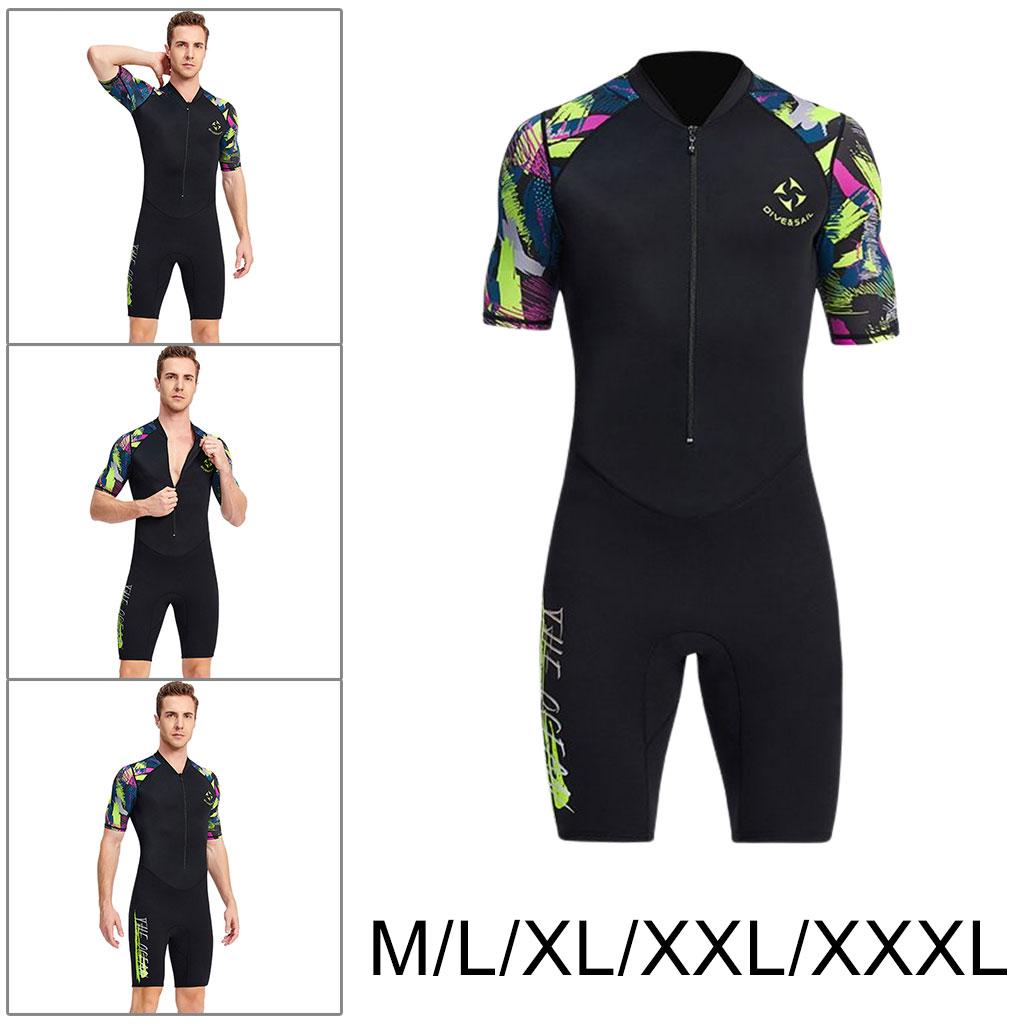 1.5mm Wetsuit Men,surf Dive Wetsuit Men Freediving Neoprene Wetsuit Short Sleeve Men for Surfing Diving Swimming Kayaking