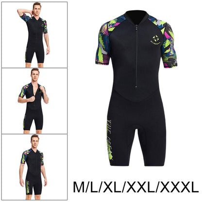 1.5mm Wetsuit Men,surf Dive Wetsuit Men Freediving Neoprene Wetsuit Short Sleeve Men for Surfing Diving Swimming Kayaking