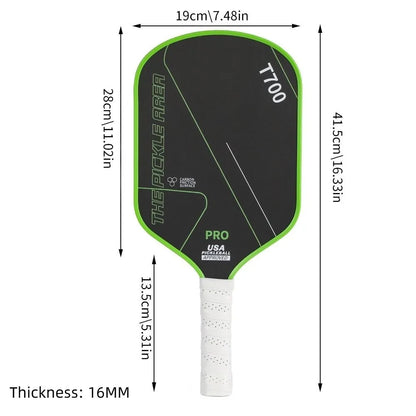 Fashion T700 Pickleball Paddle Carbon Fiber 16MM Pickleball Rackets Set Lightweight USAPA Approved Professional Game Supplies