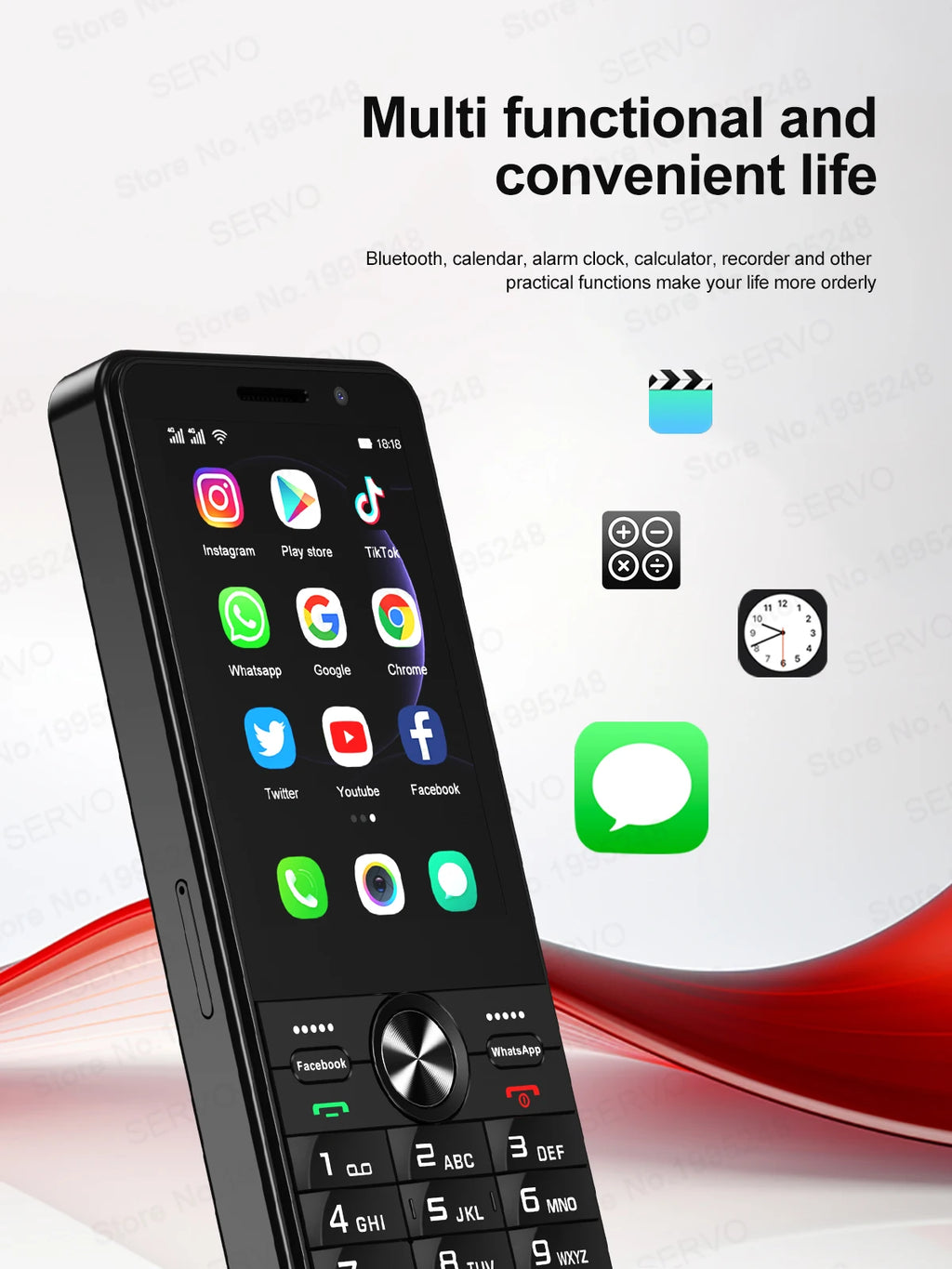 2025 New 4G Network Android Smart Phone 3.5" Screen 2 SIM Dual Camera Android 8.1 2+16GB WIFI GPS Play Store Mobile Phone Type-C