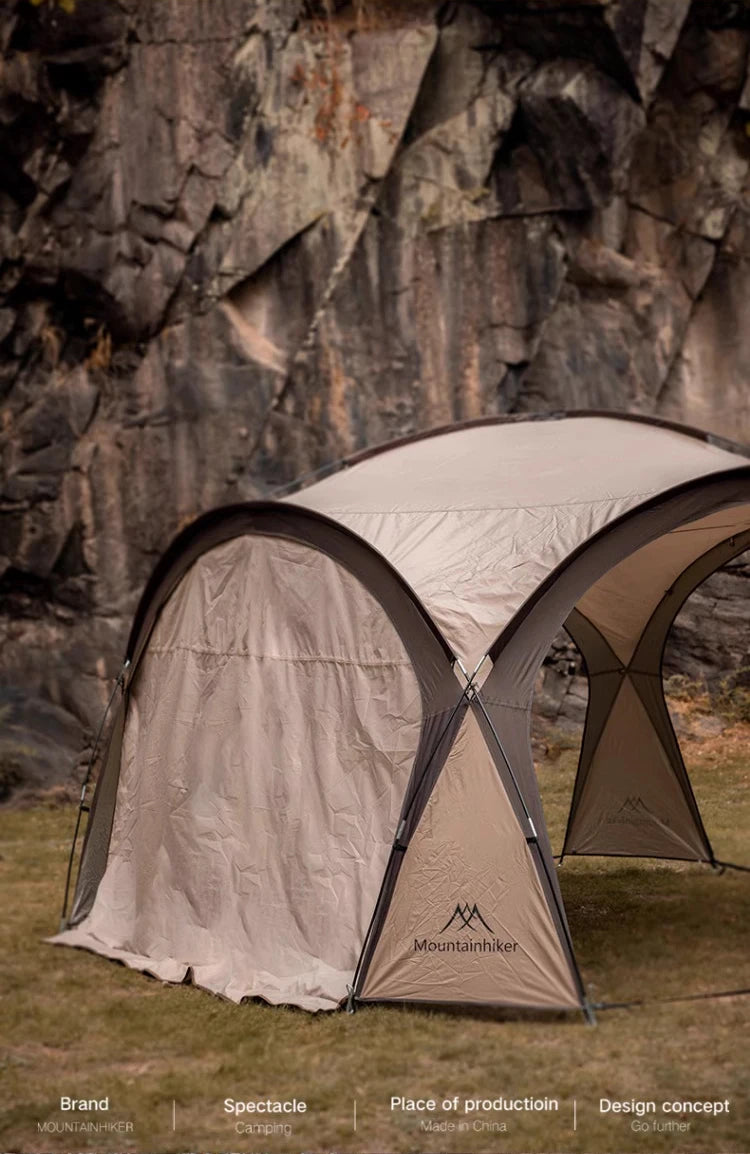 MOUNTAINHIKER Outdoor With Windows Tent 8-10Person Camping Dome Tents Light Luxury Round Big Canopy Large Awning Pergola Tent