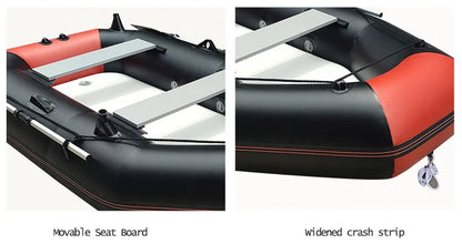 New 1.75~3.6m Inflatable Fishing Boat PVC 0.7mm Thickened Kayak Canoe Boat Sea Drifting Boat Rubber  2~6 People Drifting Boats