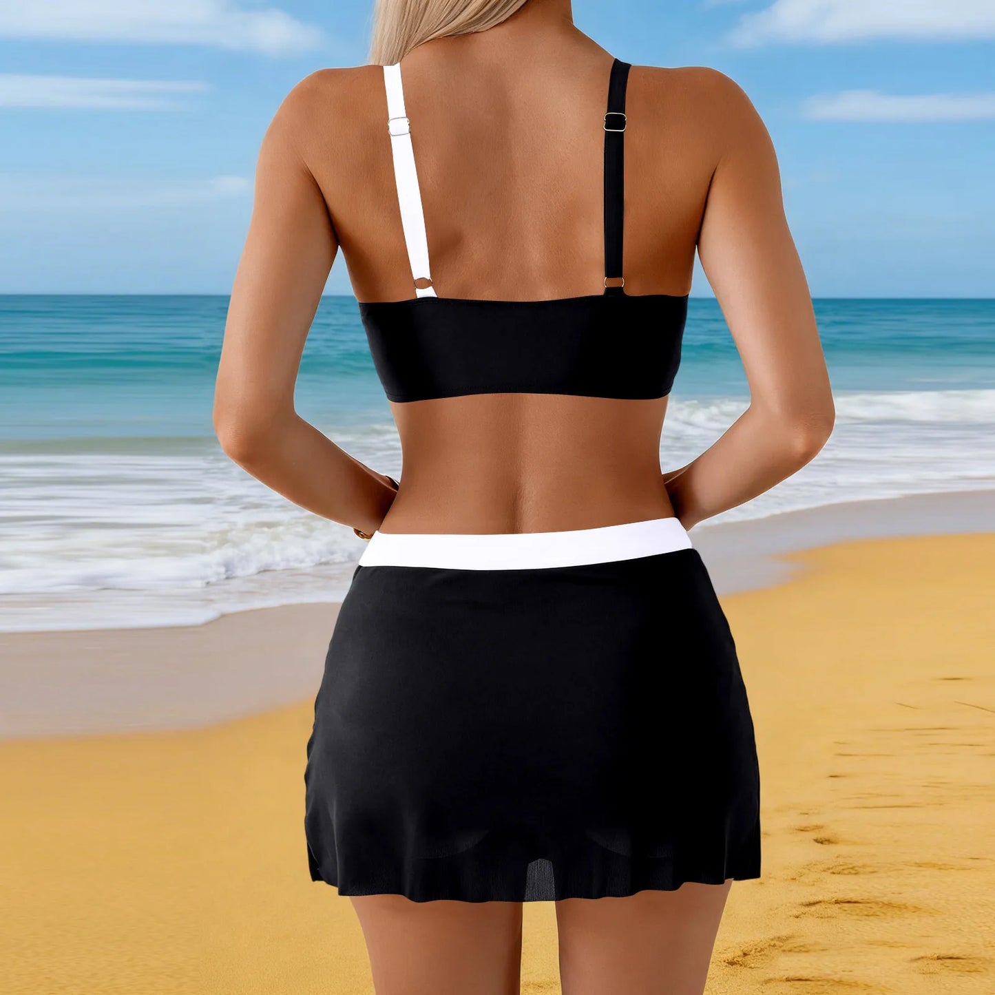 Women Swimsuit Shorts Flowy Two Piece Swimsuits Bathing Swimwear Outdoor Beach Party Bikini Shorts Set Women'S Lingerie Set