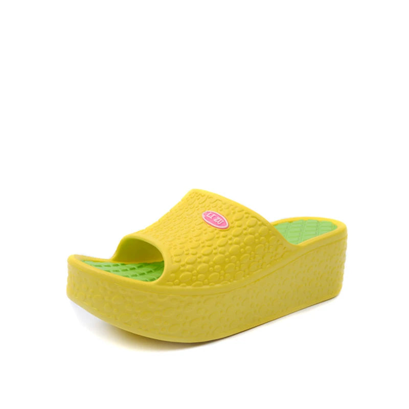 Summer Woman Slippers Thick Bottom Platform Open Toe Females Shoes Solid Non Slip Ladies Sandals Wear-resistant Slides 2022 New