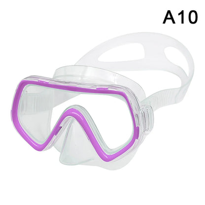 Diving Mask Waterproof Swimming Goggles Panoramic HD For Adult Youth Silicone Skirt Anti-Fog With Nose Cover Swimming Equipment