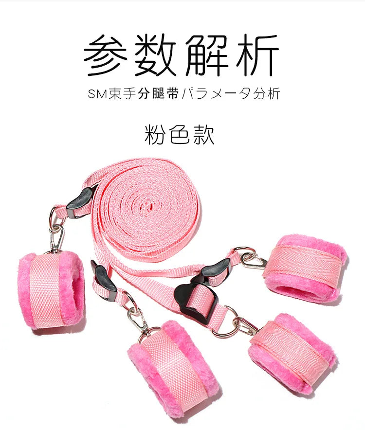 Sex Toys For Woman Couples Bed Handcuffs Gear Bondage Set Ankle Cuff Restraints Strap Adult Game Goods Handcuffs Ankle Cuff Anal